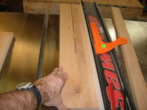 Ripping the rails and stiles