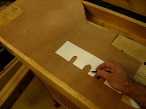 Tracing leather faces for the vice jaws