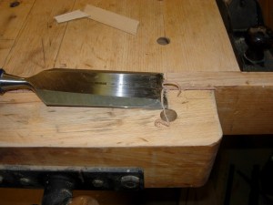 Trimming the excess, once dry