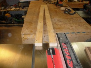 Ripping rails for table extension