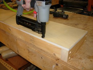 Extension box nailed up