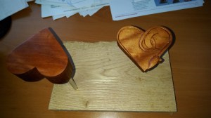 Third coat of oil, starting to glow