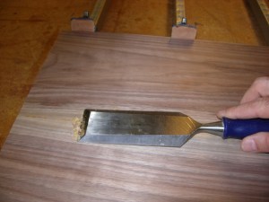 Cleaning away the squeeze-out