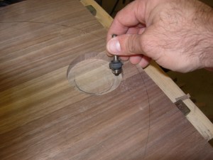 An extra groove was cut for the bearing screw