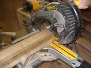 cutting a chunk of 4"X4"