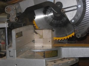 Cutting the quarters to length