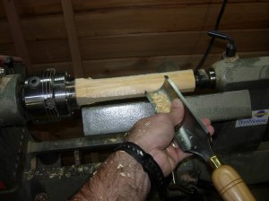 Trying my new roughing gouge