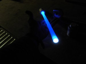 The cap keeps the light from blinding your victim...