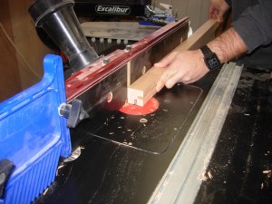 Routing the stopped grooves in the legs