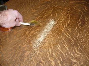 Applying coat number two