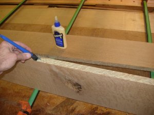 Applying wood glue