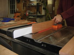 Re-sawing the drawer pieces