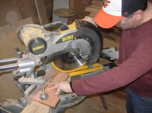 Cutting the relief on the back corner