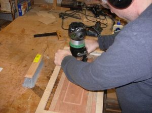 Cutting the face holes with the router