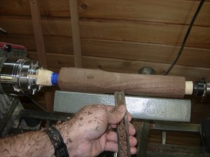 Roughing out the handle