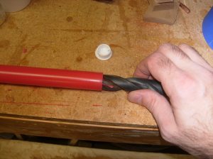 Hand tube end ream with drill bit