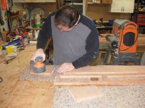 Sanding down all the outer faces