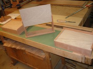 Adding the bottoms to the drawers