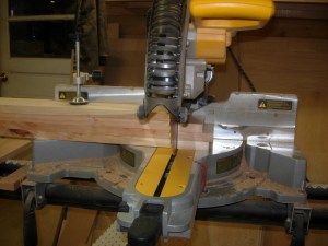 Cutting the side pieces to length