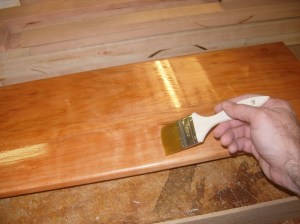 First coat on the top