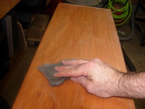 Rubbing everything down with #0 steel wool