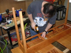 Attaching the cross-bars