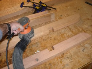 Sanding down all the rails