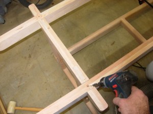 Counter-sinking the top rails