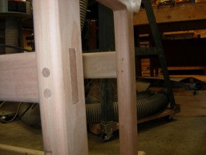 Dowels after final sanding