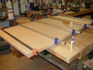 Trim clamped in place