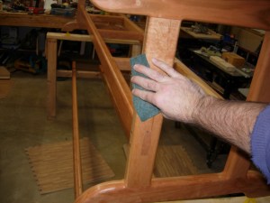 Scotch-brite rub down