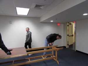 Attaching the top beams