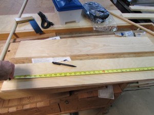 Laying out the dowel holes