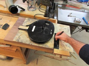 Marking just past the carve location