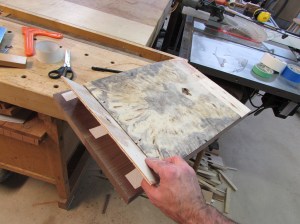 Taping on the blanks