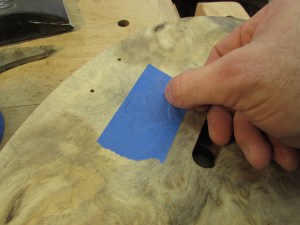 Press the tape in to create a pattern