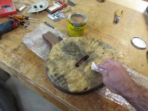Applying a coat of paste wax