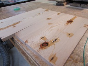 Filling the nail and knot holes