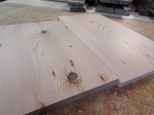 Side one cured and planed down