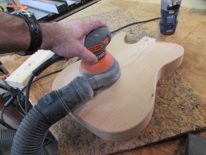 Sanding down to 220 grit