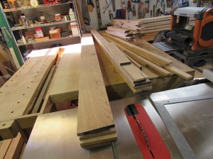 Trim boards all milled and ready for molding