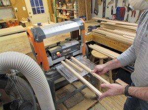 Planing the bands to size