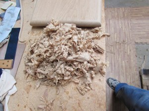 First side's shavings