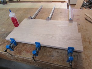 Glueing up the cabinet door panel