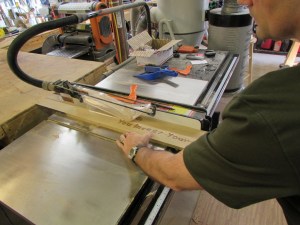 Cutting out the slats