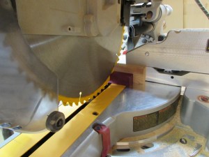 Cutting the pen blanks