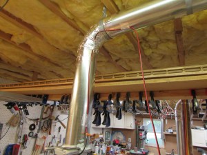 Attached to the duct with more aluminum tape