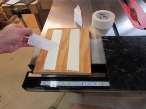 Applying double sided tape