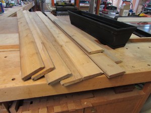 Scrap cedar siding and a window box
