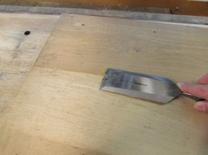 Removing the excess glue